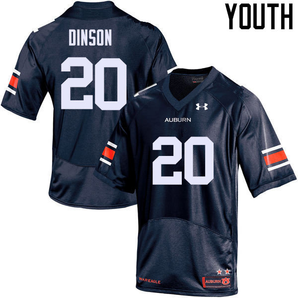 Youth Auburn Tigers #20 Jeremiah Dinson Navy College Stitched Football Jersey